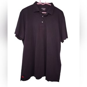 Untuckit Polo Shirt Mens XL Black Pima Cotton Short Sleeve Casual